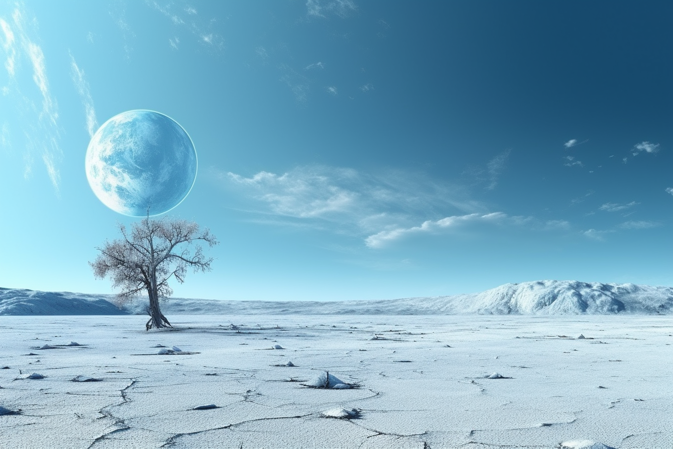 Fantasy Space Scene Alien Planet View