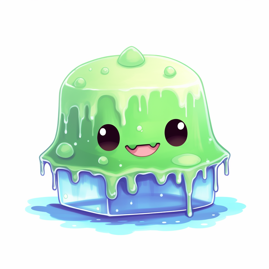 Cute anime slime illustration