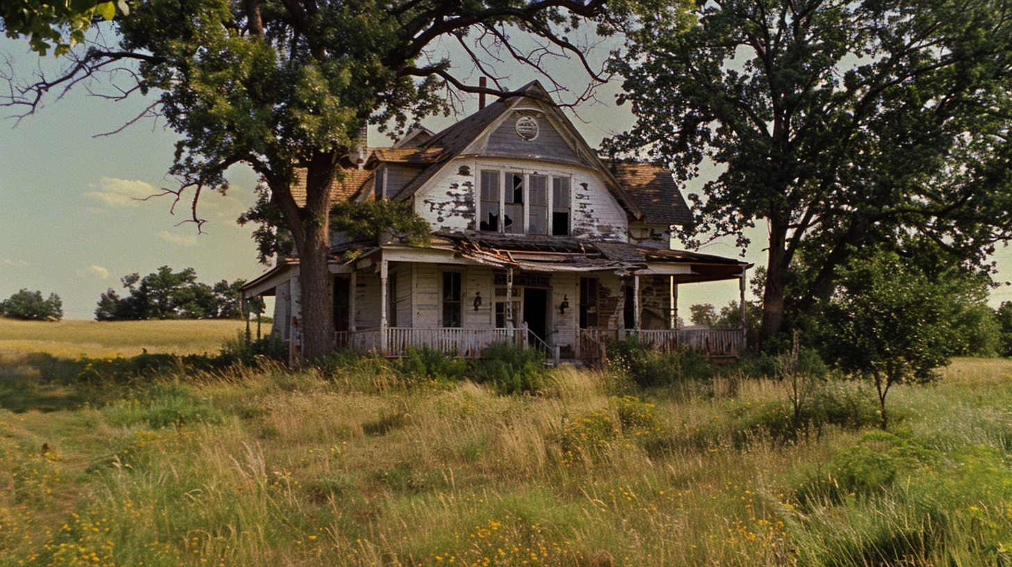 Farmhouse with Covered Porch in Oklahoma