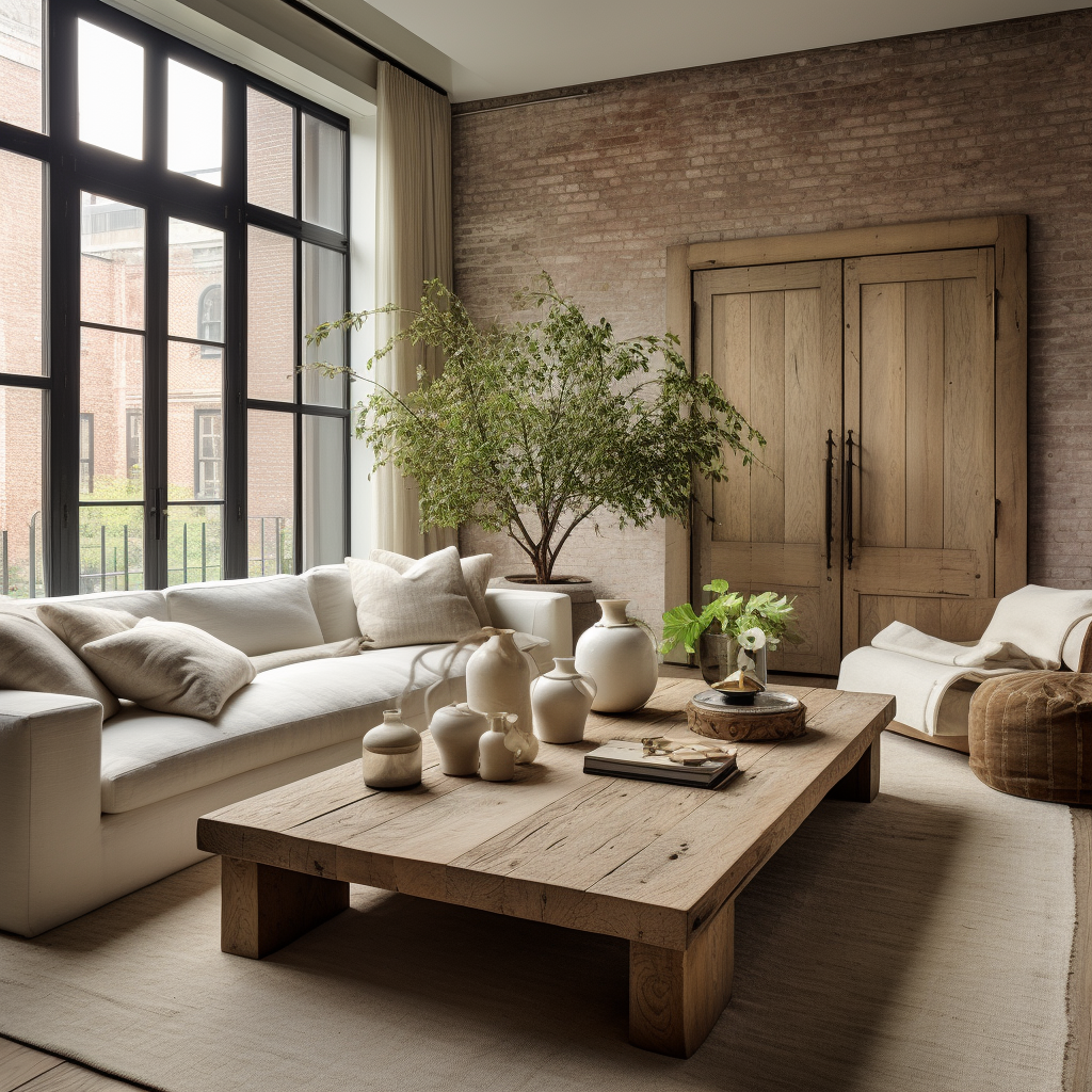 Natural Finishes Warm Toned Living Room