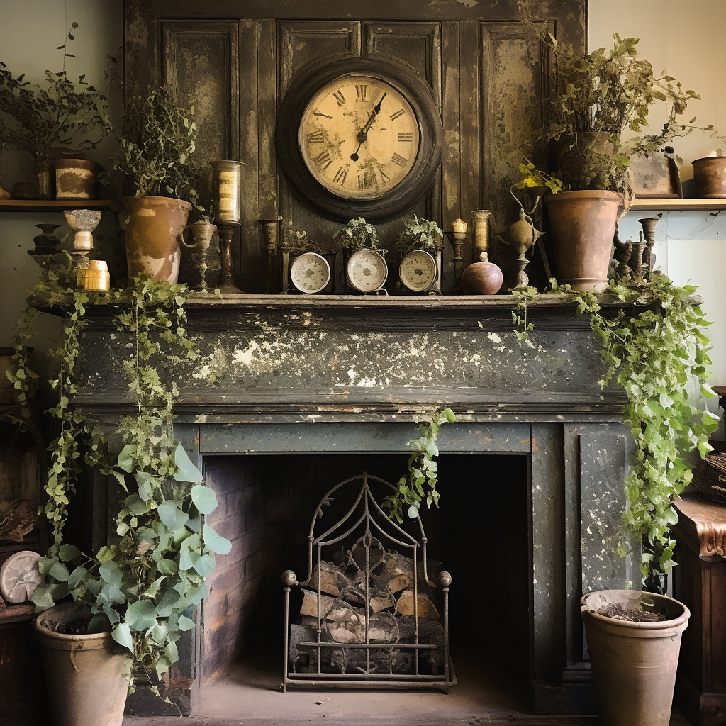 Beautiful farmhouse mantel decoration