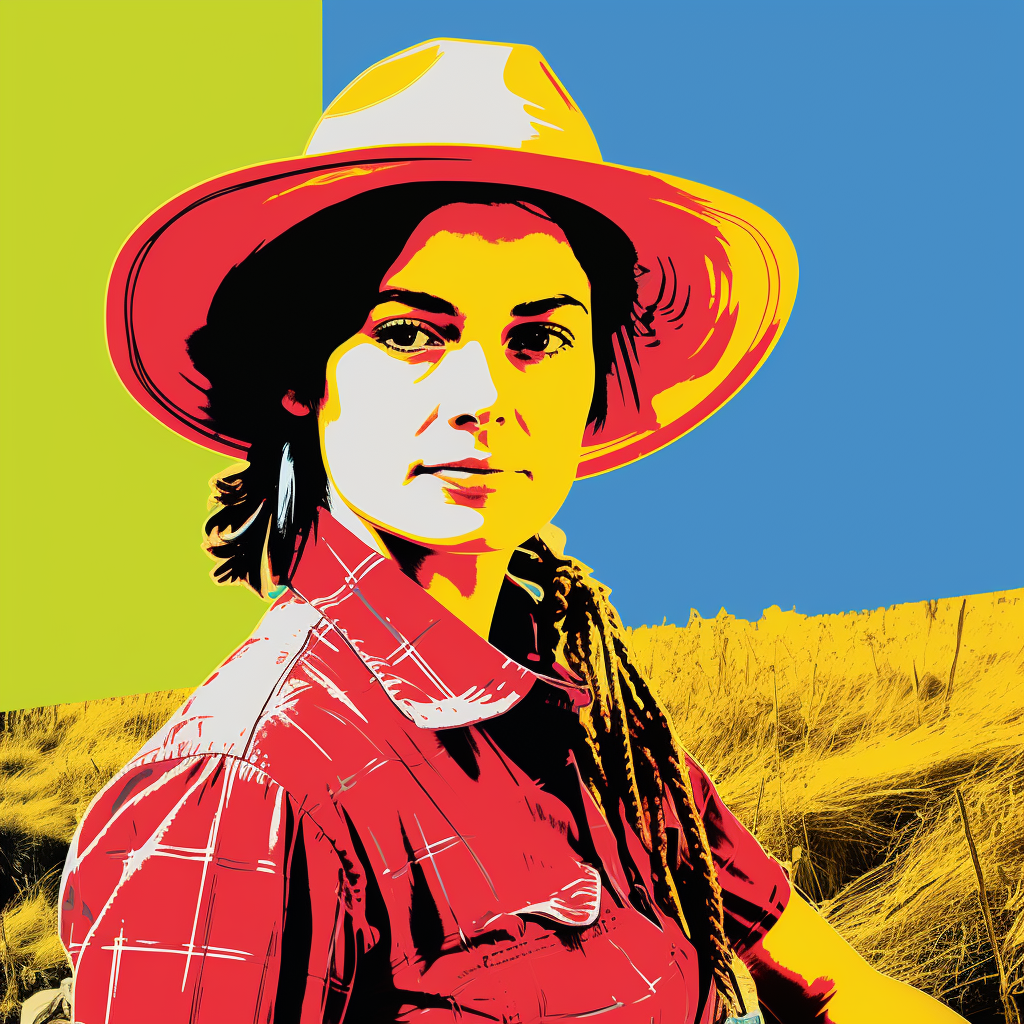 Pop Art Farming Swiss Woman