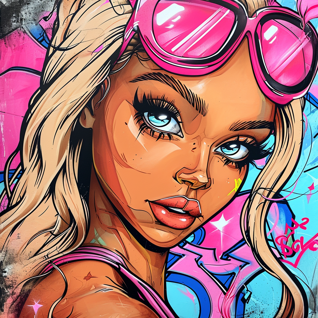 Fashion Barbie Graffiti Style 4K