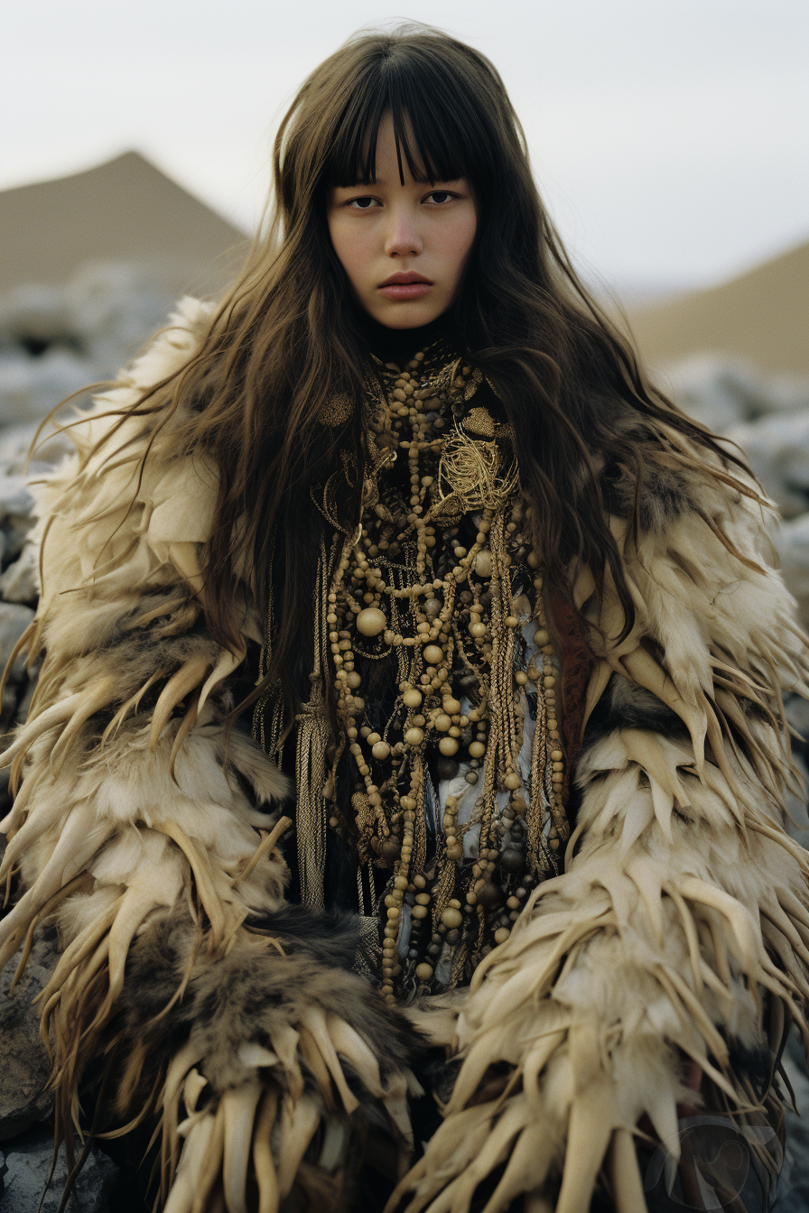 Fashion with Natural Materials, Feathers, Bone Beads