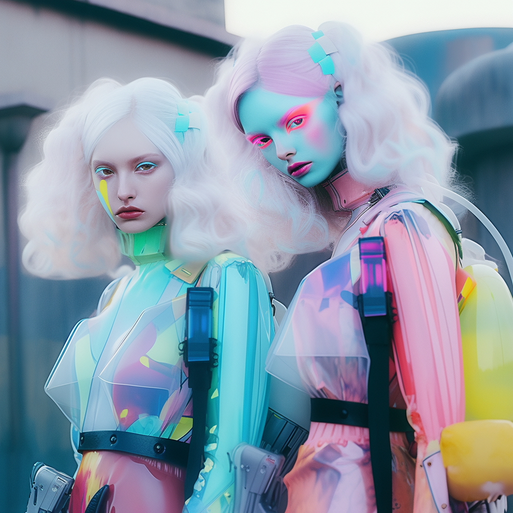 Fashion sci-fi movie with aliens and robots