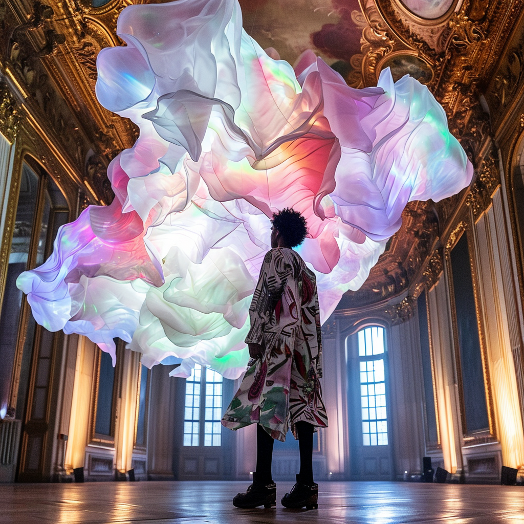 Psychedelic Fashion Show in Rococo Palace Installation