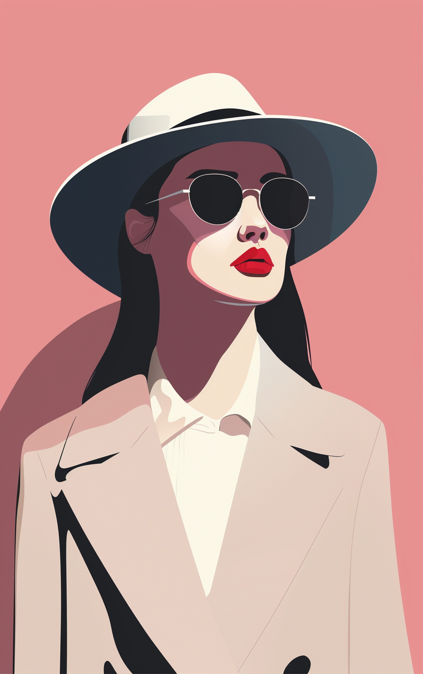 Fashion Style Woman Pink Poster