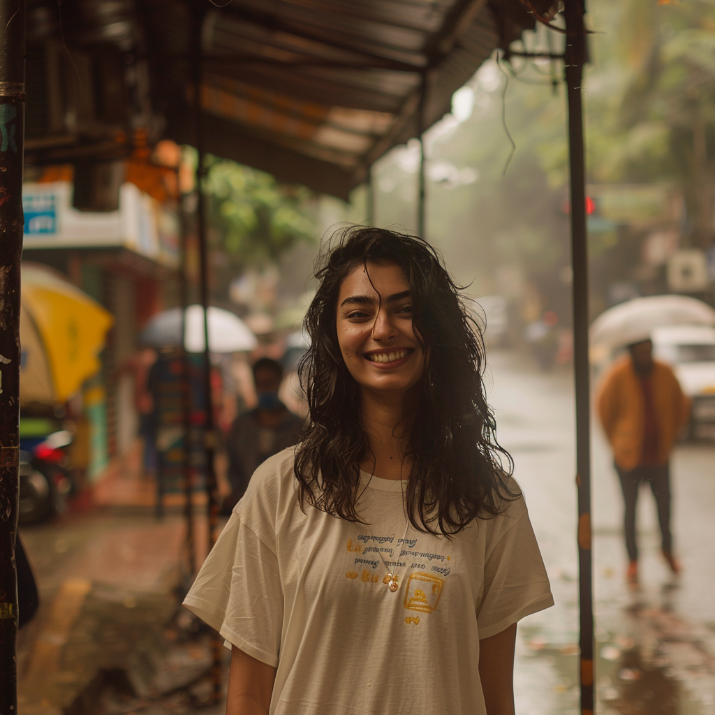 Fashion Model in Soft Pastel Shirt