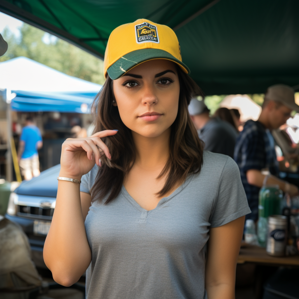 Fashionable Packers Fan at Yard Sale