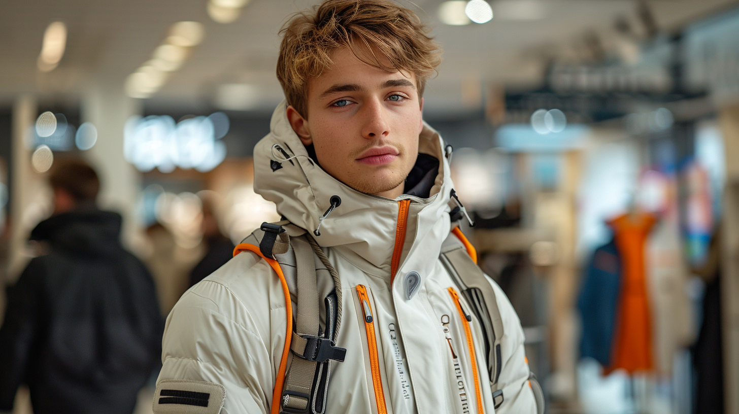 Stylish man in clothing store