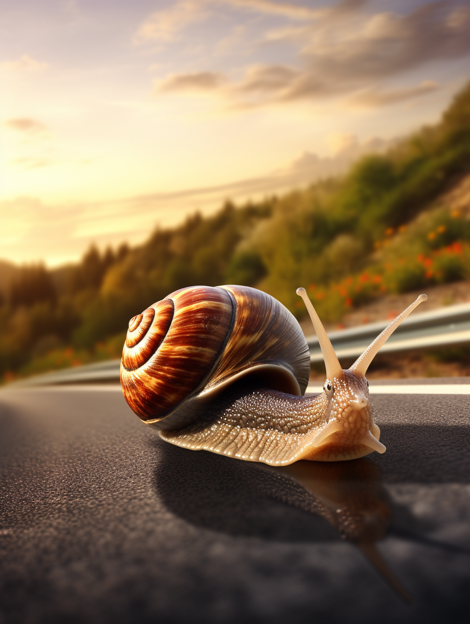 Fastest snail racing on Arizona highway