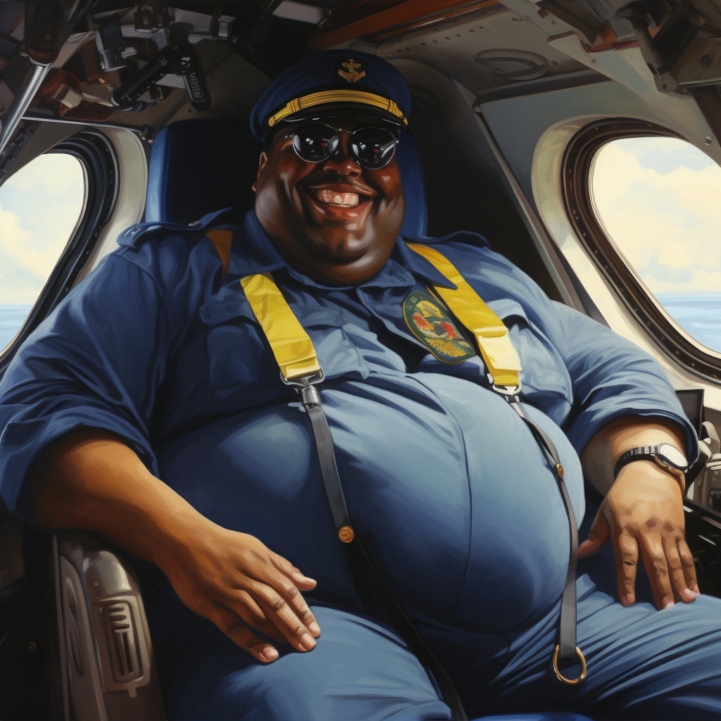 Colorful Fat Albert oil painting