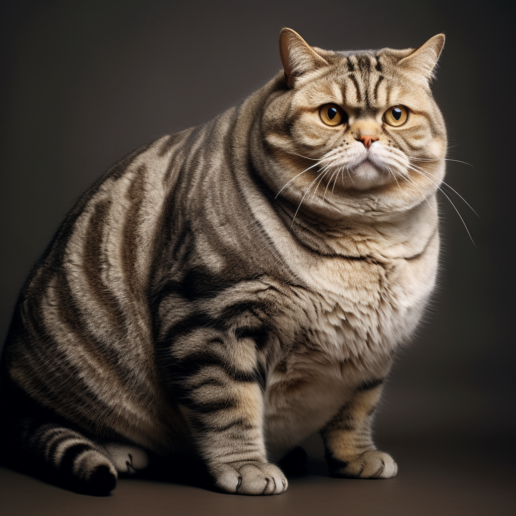 Cute American Shorthair Fat Cat