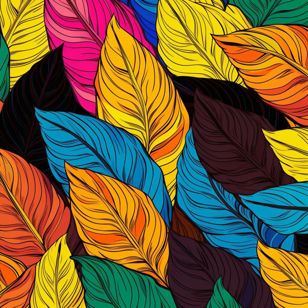 Colorful fat tobacco leaf pattern