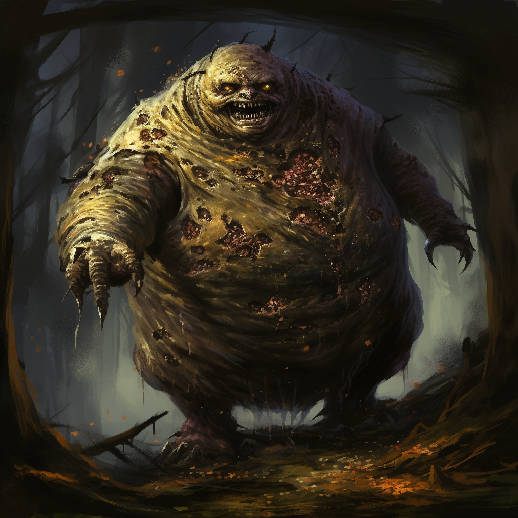 Fantasy Art of a Fat Zombie