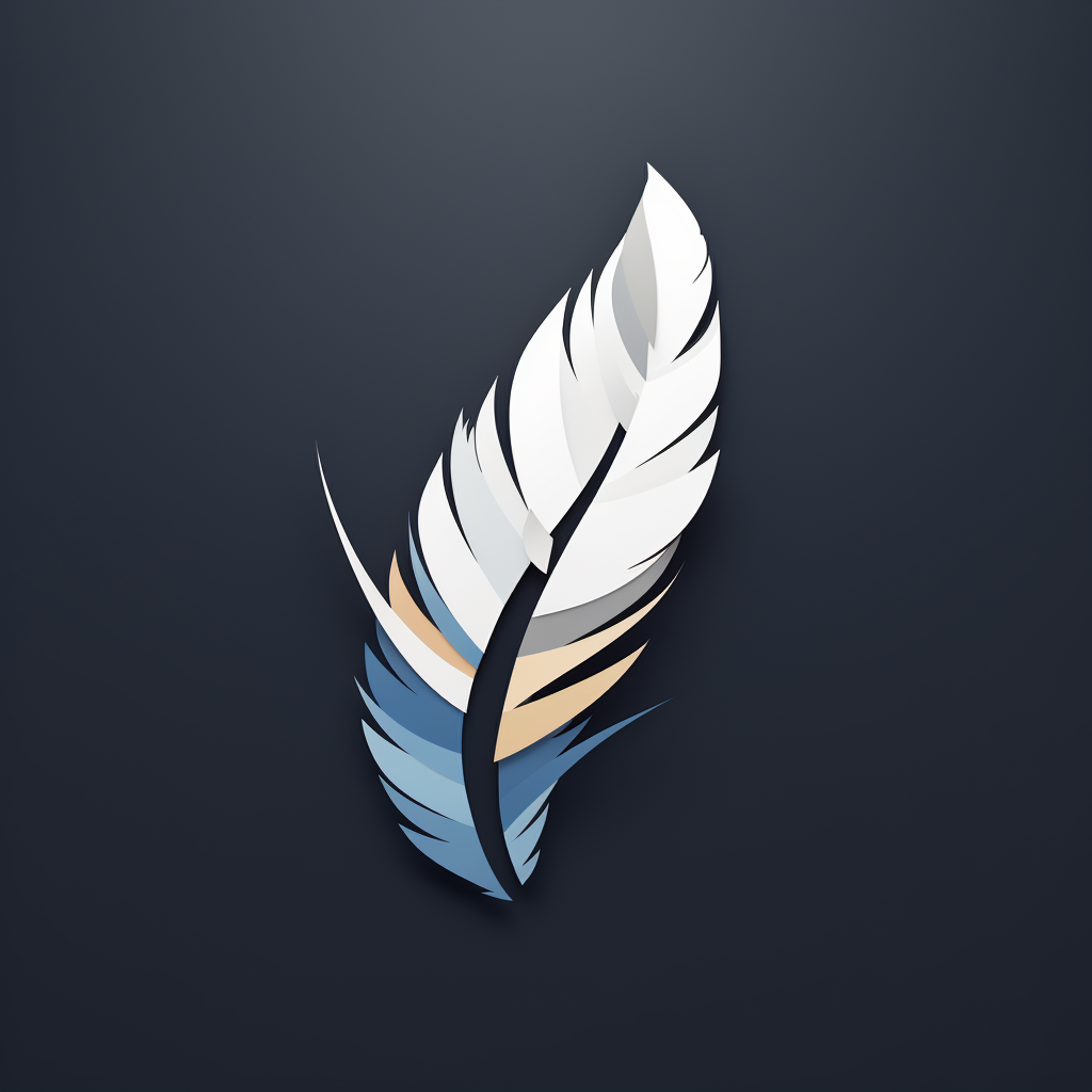 Minimalist Feather Logo Design