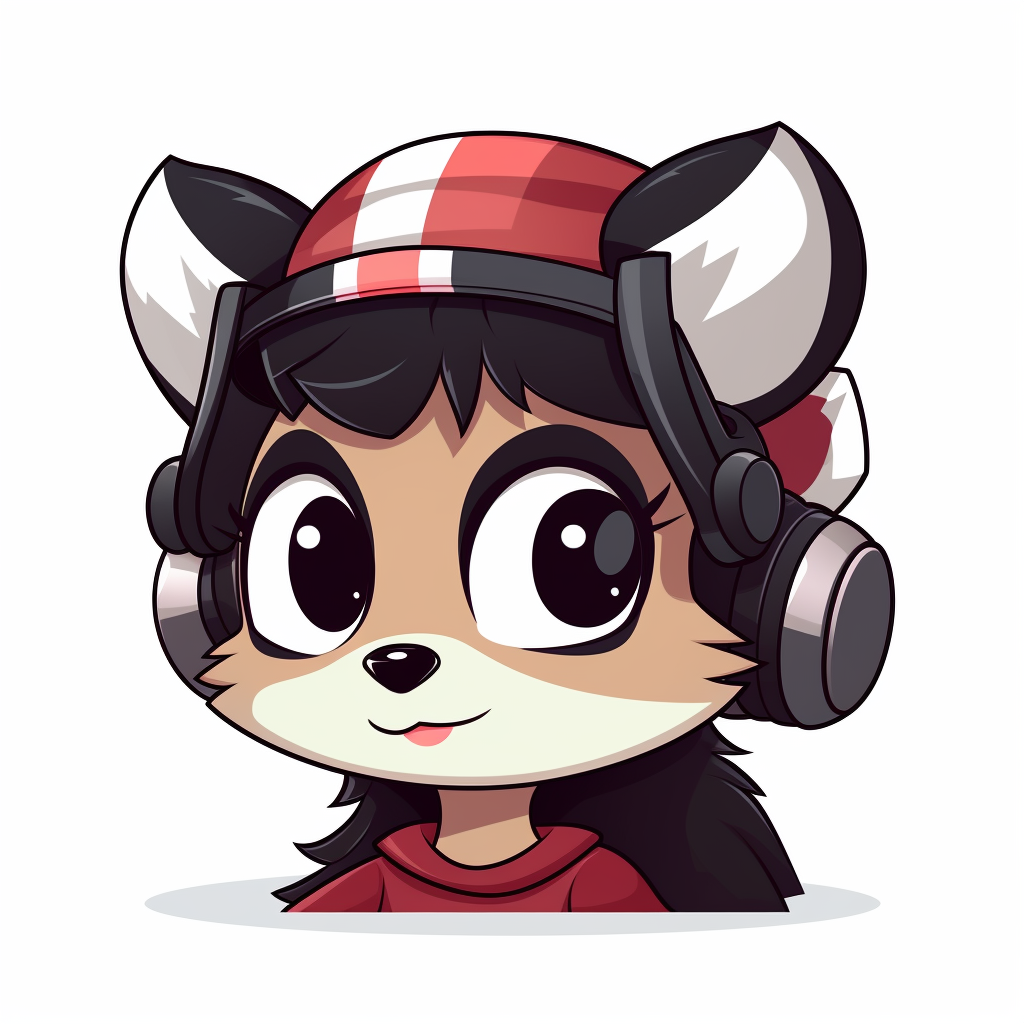 Female Badger with Headset Manga Avatar