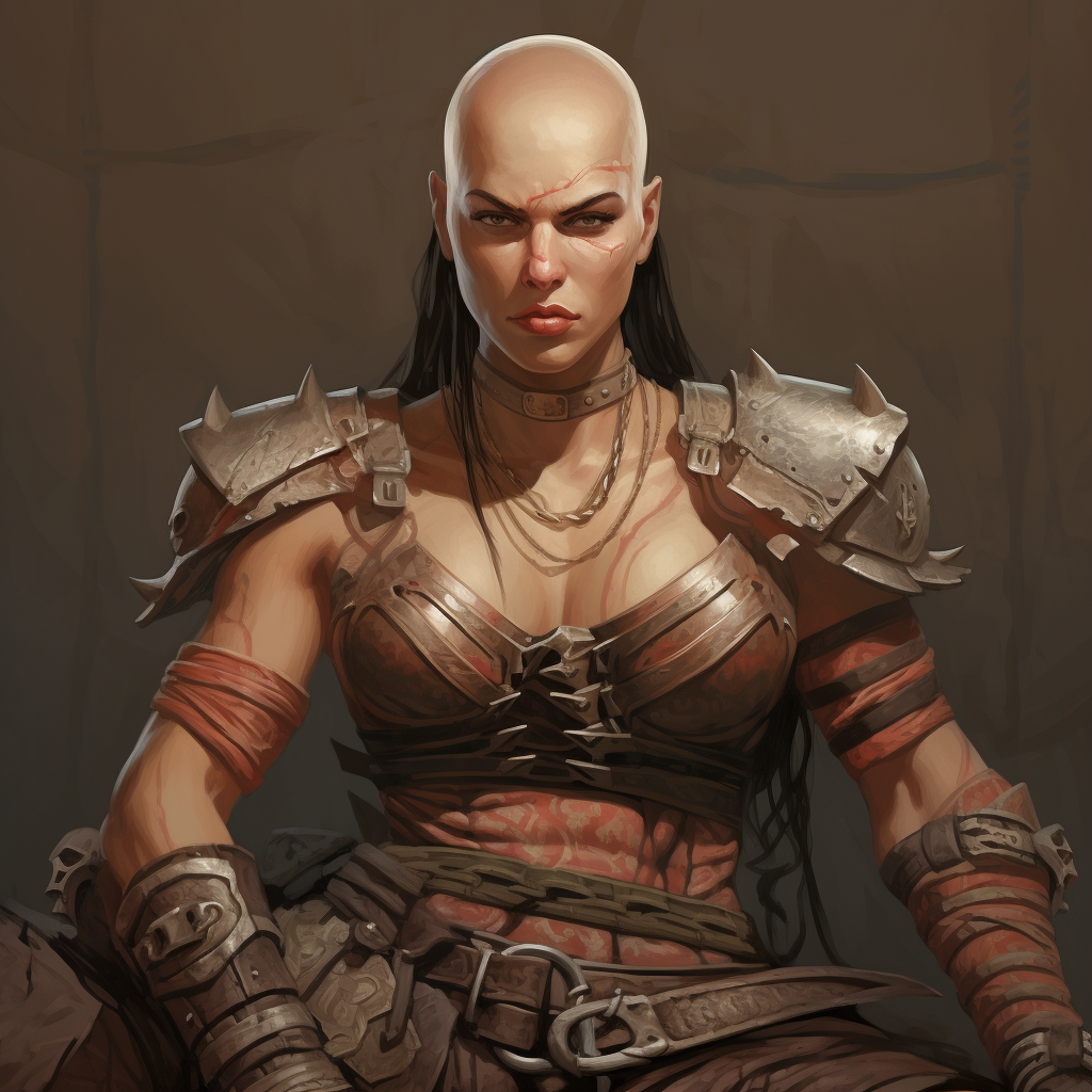 Powerful Female Bald Goliath in DND  ?‍?