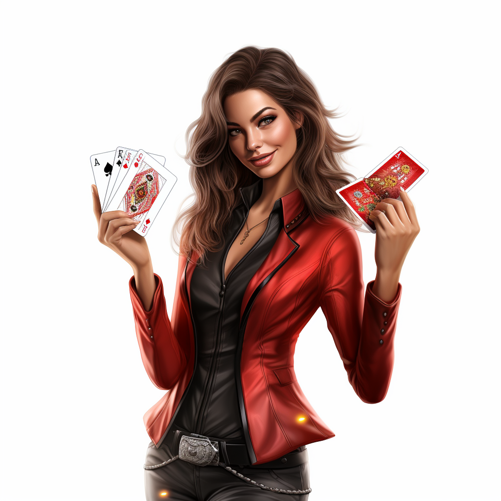 3D Realistic Female Casino Dealer Popping Out