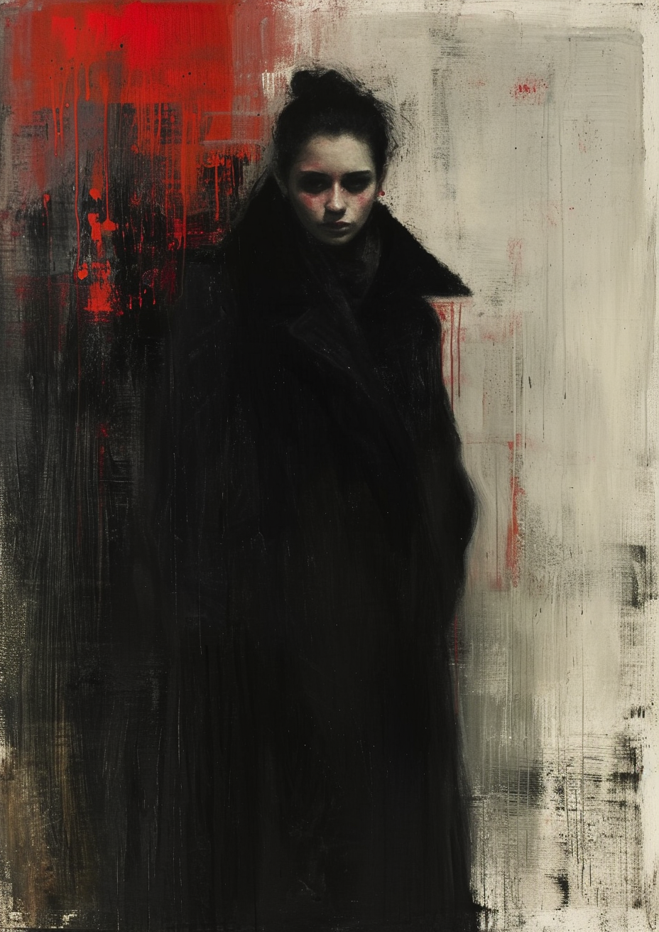 Female in a Coat Artwork