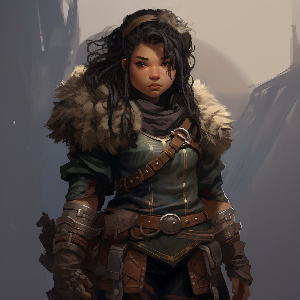 Female dwarf with black hair