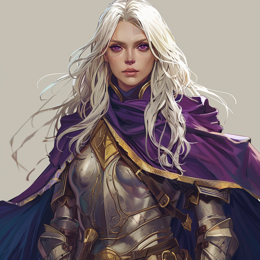 Female Elf Cleric in Battle Armor