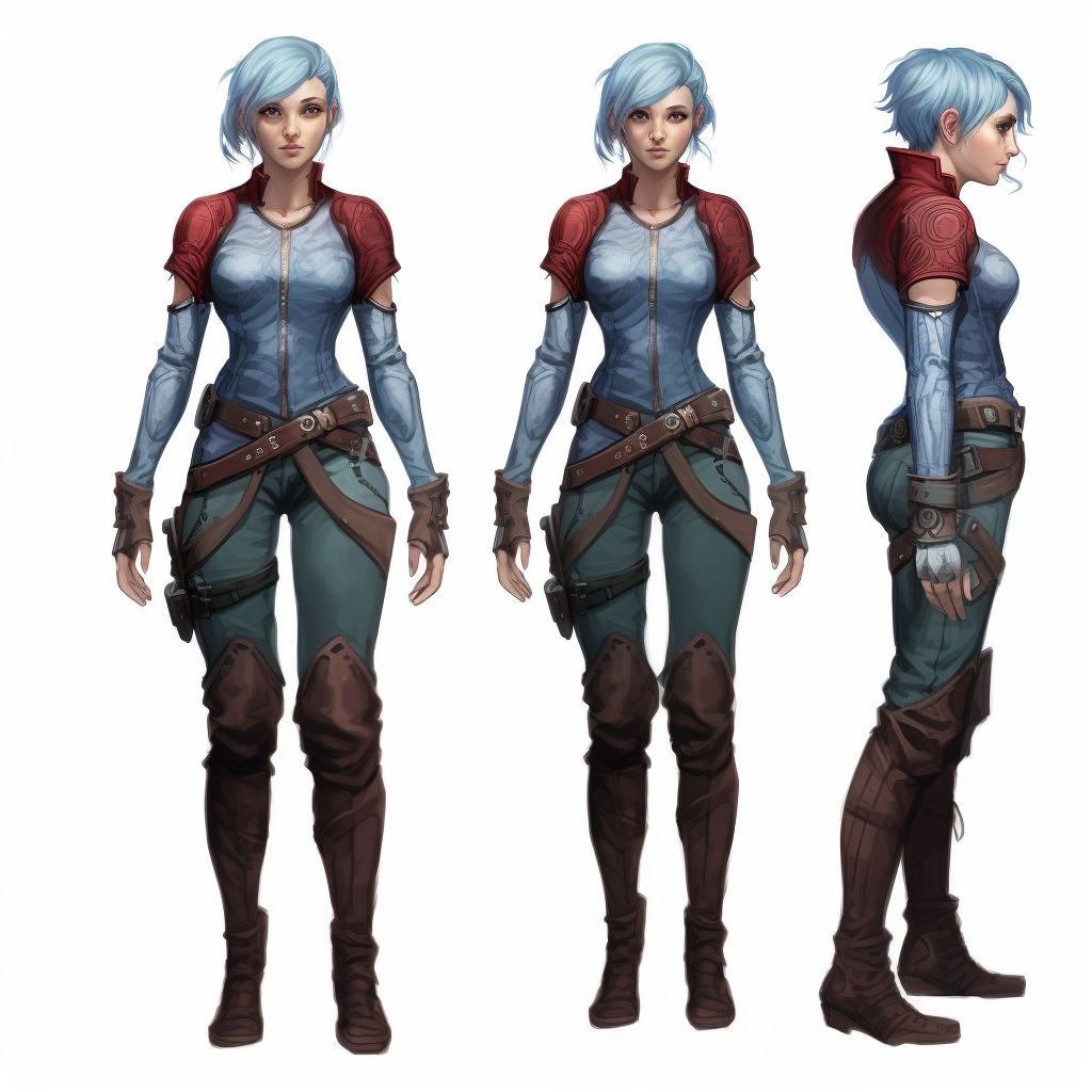 Illustration of a Female Elf Rogue  ?