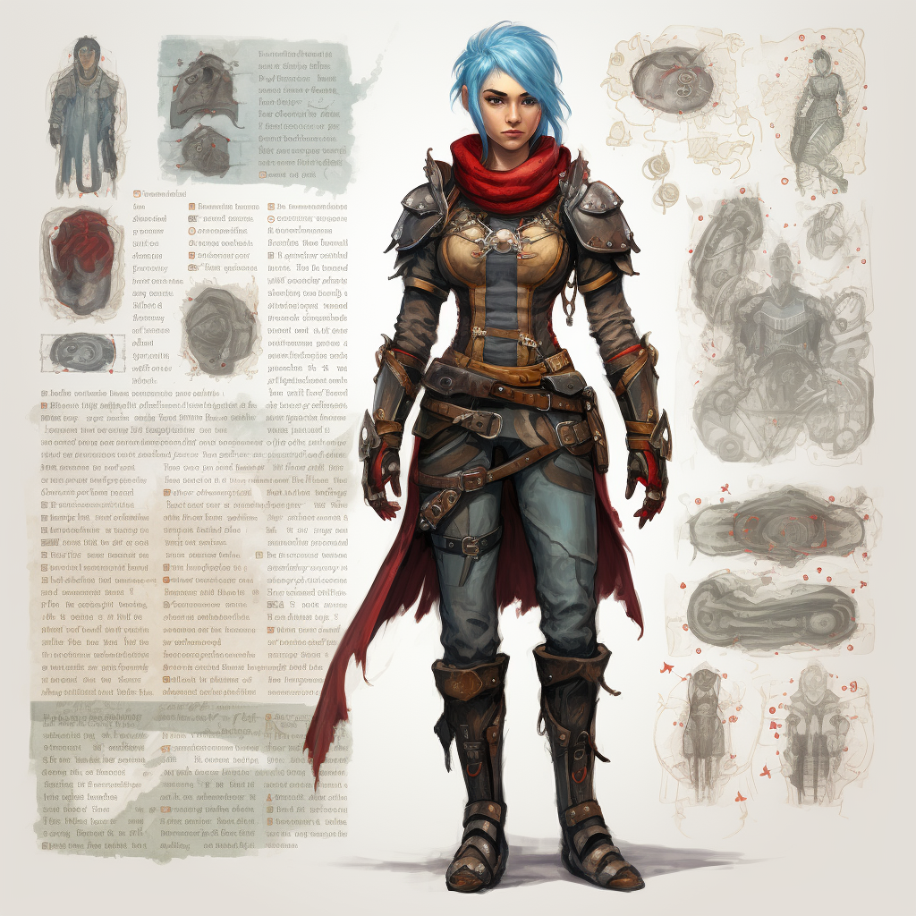 Illustration of a Female Elf Rogue