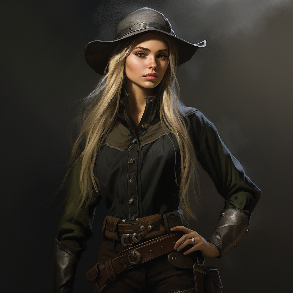 Image of a Stern and Unflappable Female Elf Sheriff