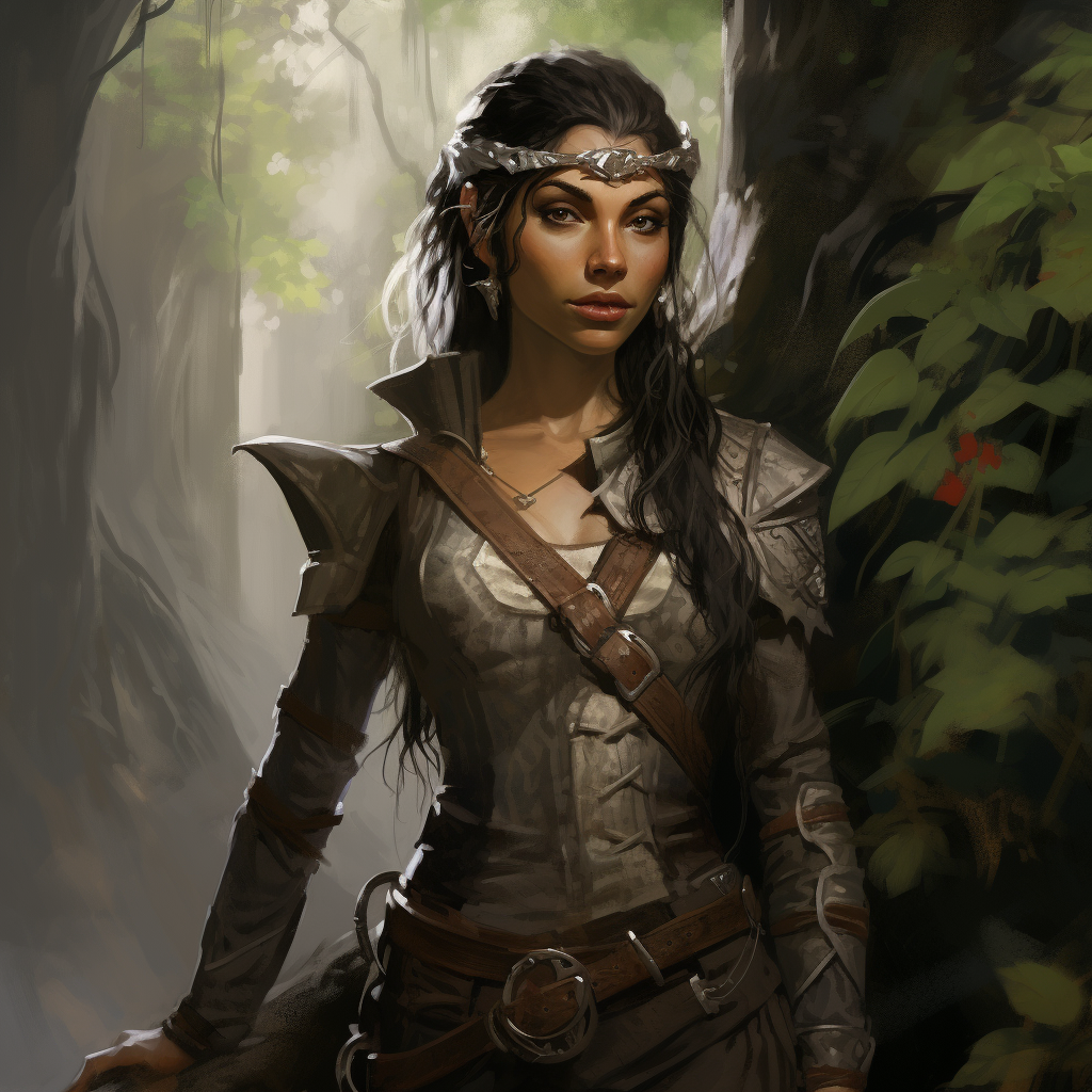 Strong and Resilient Female Elf Veteran Sheriff