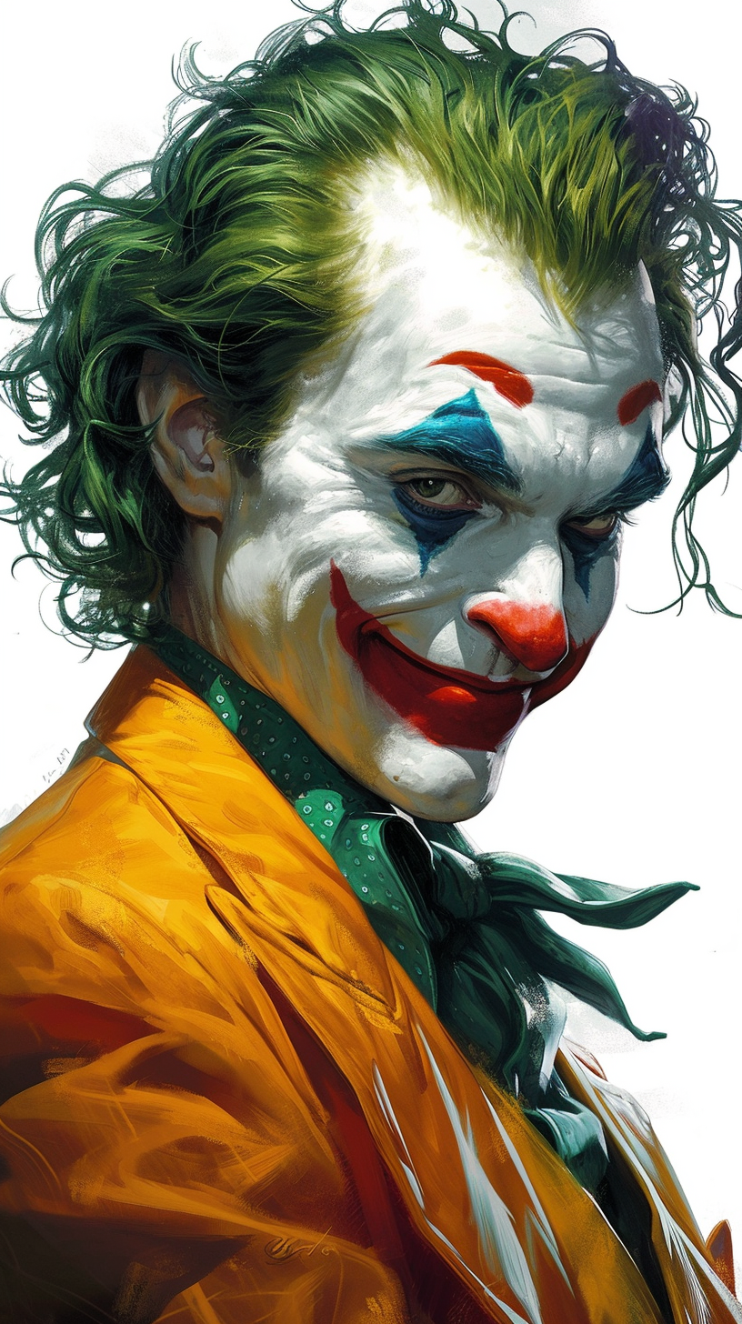 Ultrarealistic female Joker comic art