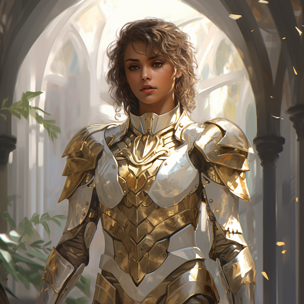 Knight in Golden and Silver Armor