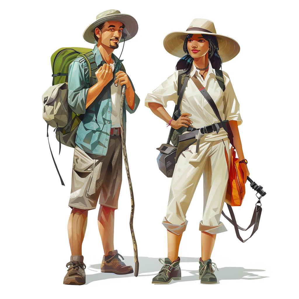 Brave tourism guides illustration