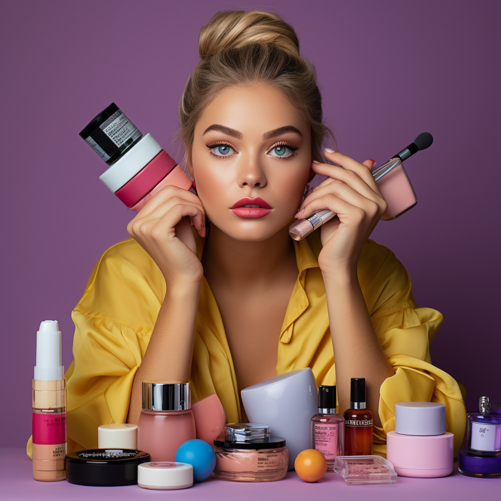 Female Model with Cosmetics