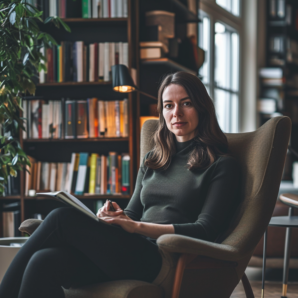 Female psychologist in modern office