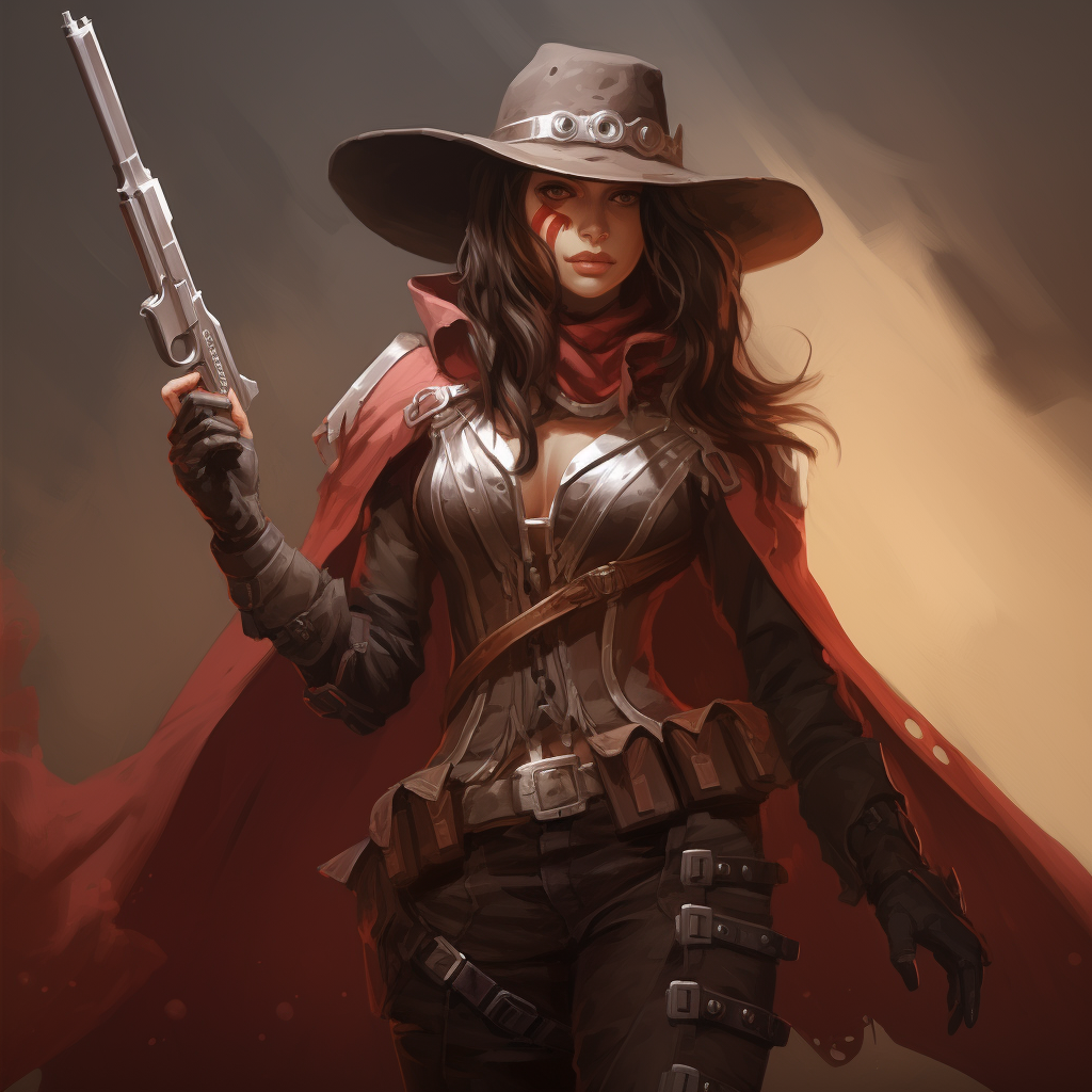 Female Mcree Overwatch Action Pose Art