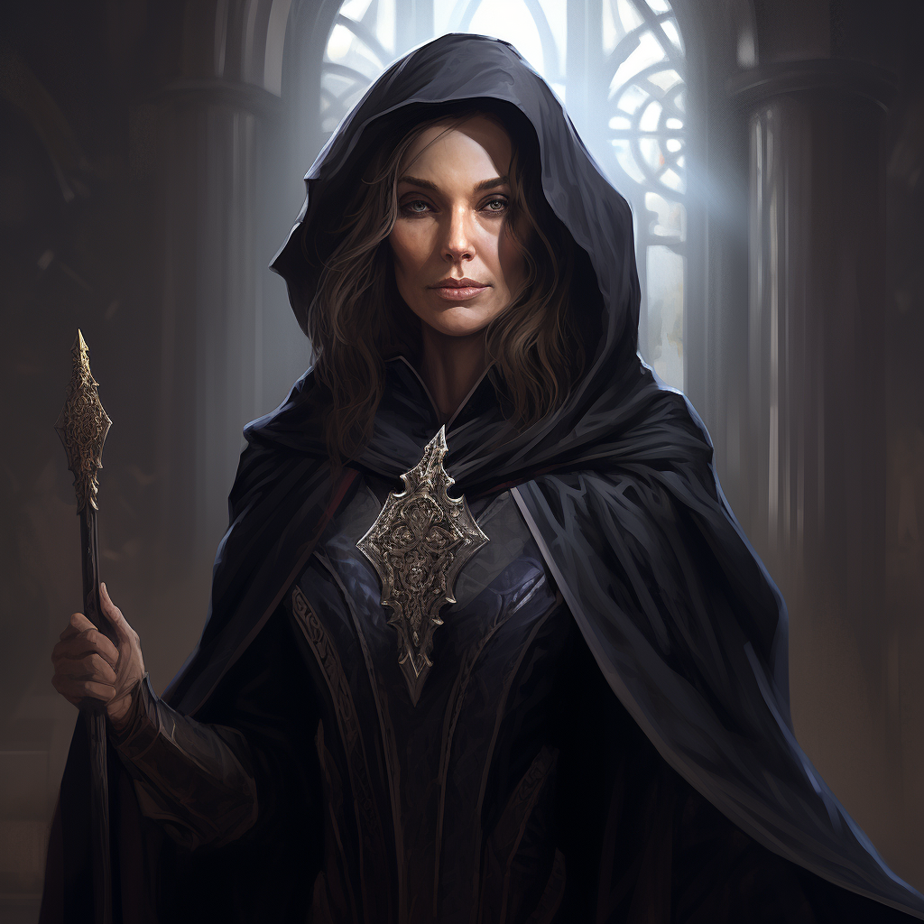 Powerful middle-aged female wizard