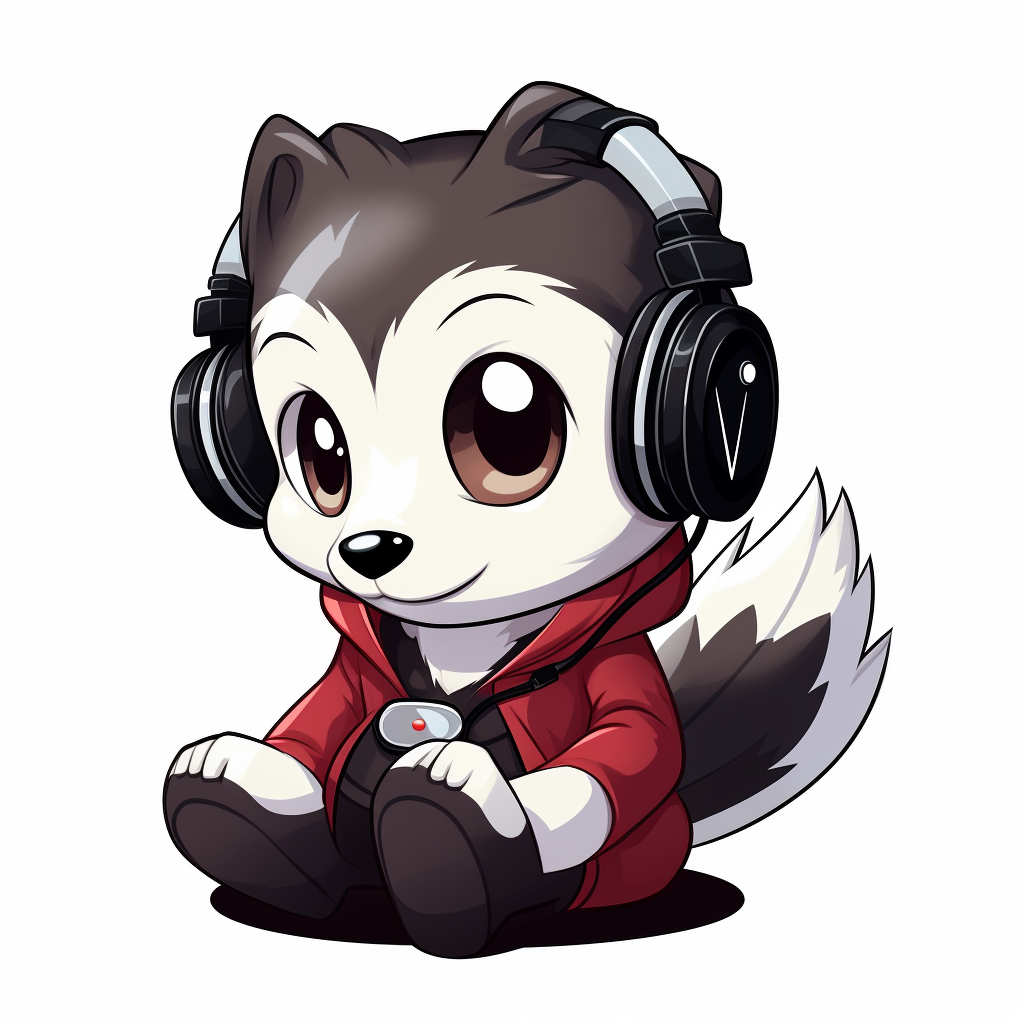 Female badger chatbot avatar with headset