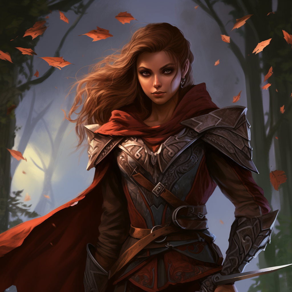 Female with Brown Hair, Daggers, Fairy Wings