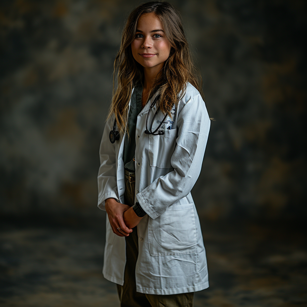 Professional female doctor with a bright smile