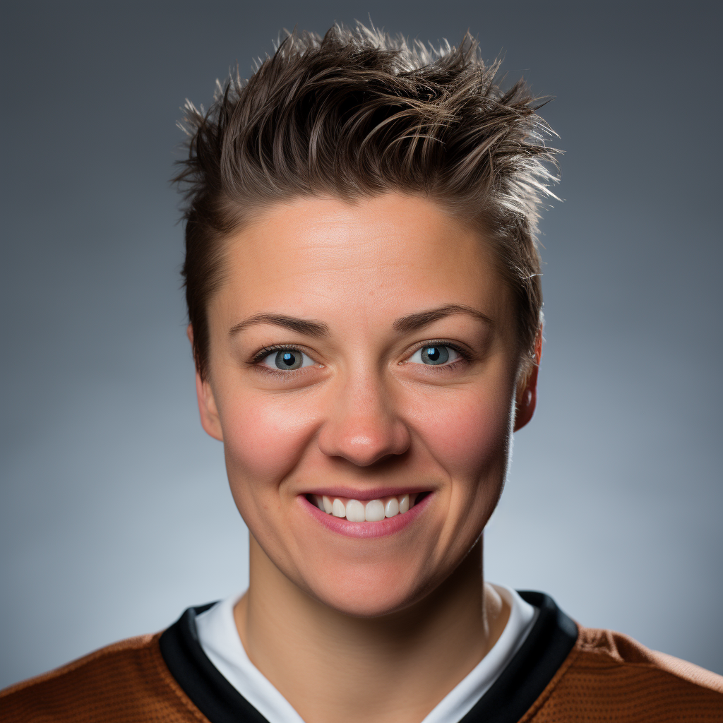 Female ice hockey player headshot