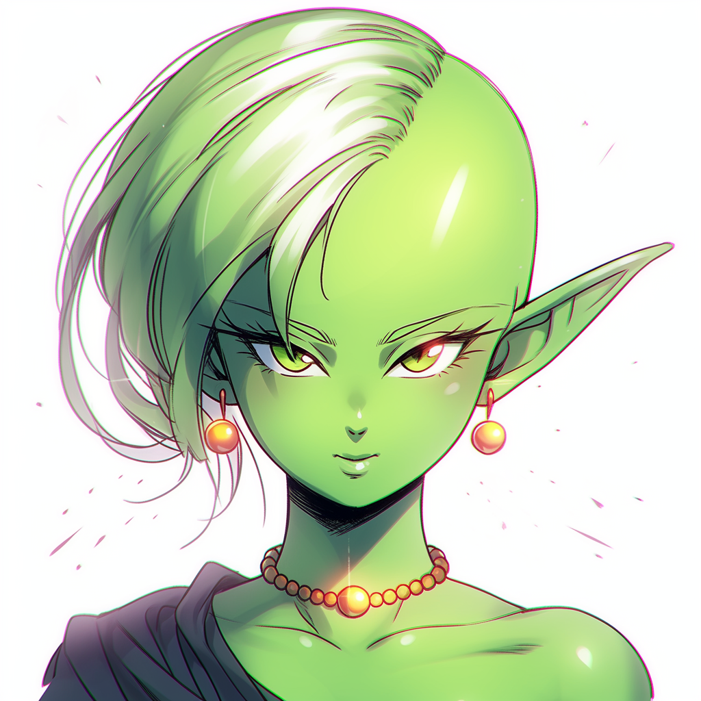 Bald female Namekian Dragon Ball Super character