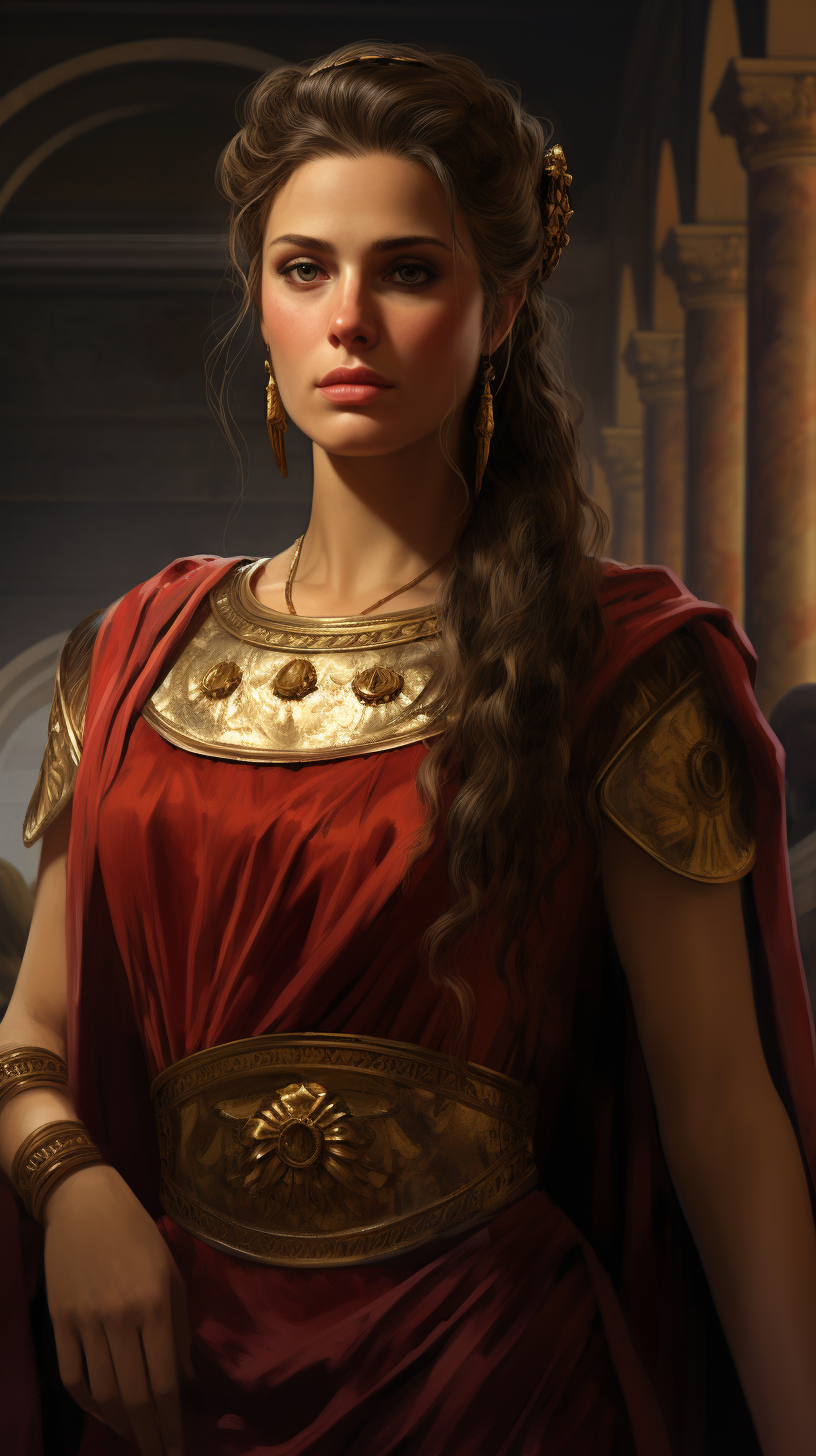 Powerful female Roman Emperor