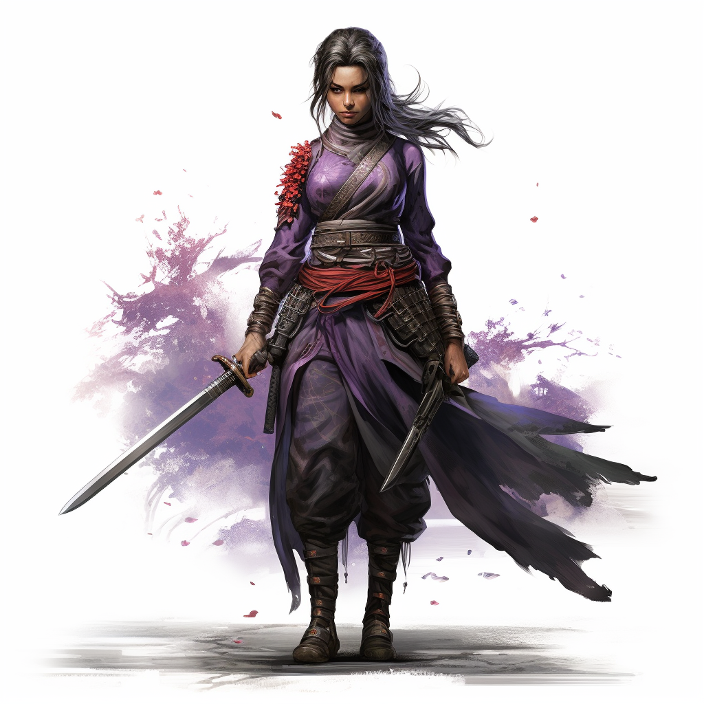 17-year-old female samurai shugenja embarking on her journey