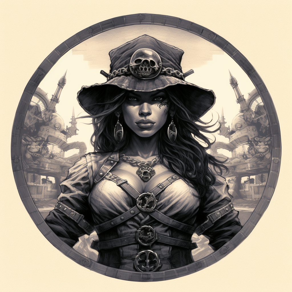 Detailed Character Illustration of Female Warrior