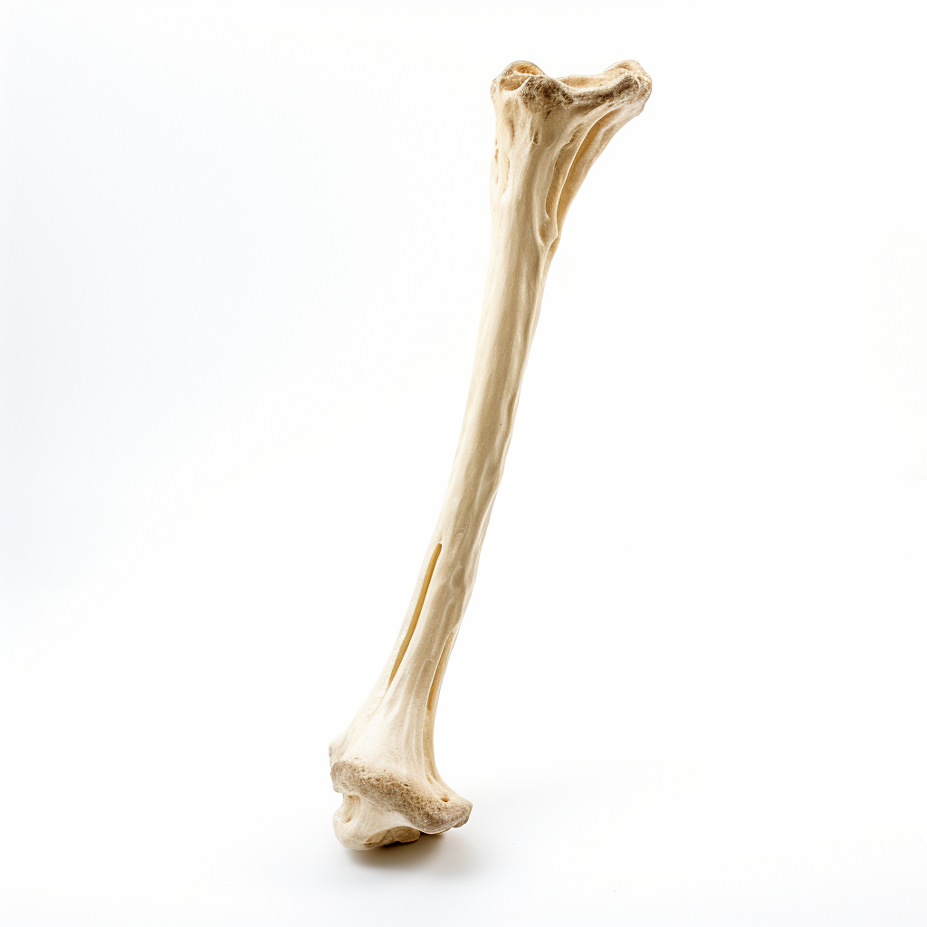 Femur Bone on White Background