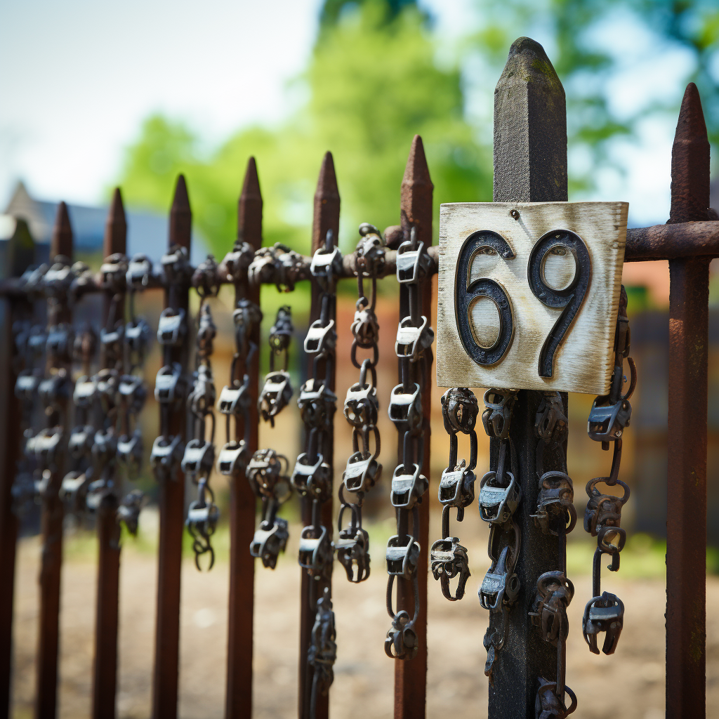 Numbers on Fence