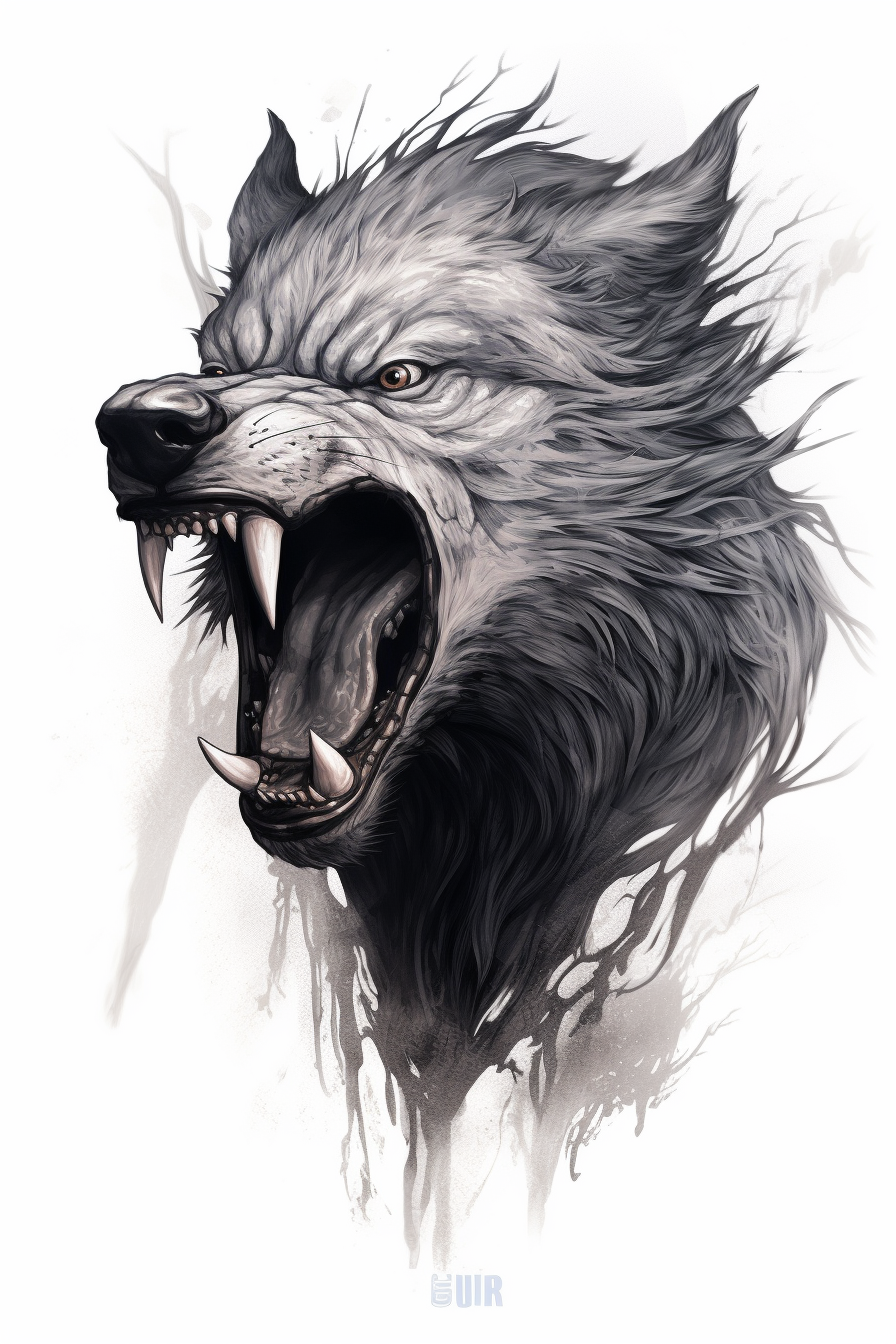 Fenrir Wolf Tattoo - Norse Mythology