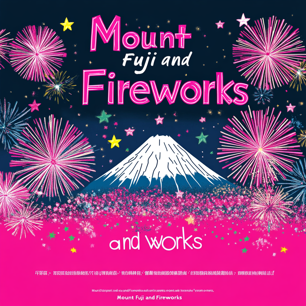 Mount Fuji Fireworks Festival Poster Design