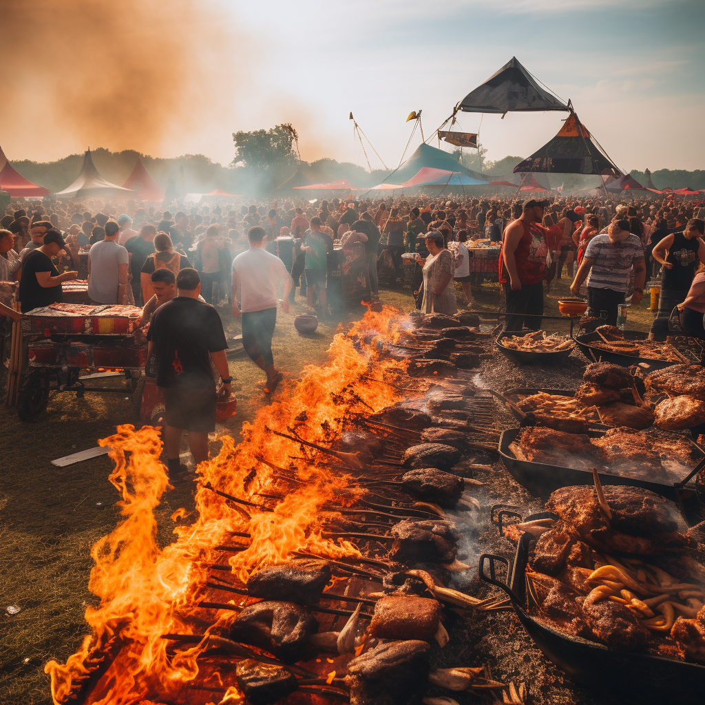 Vibrant BBQ United Festival Gathering